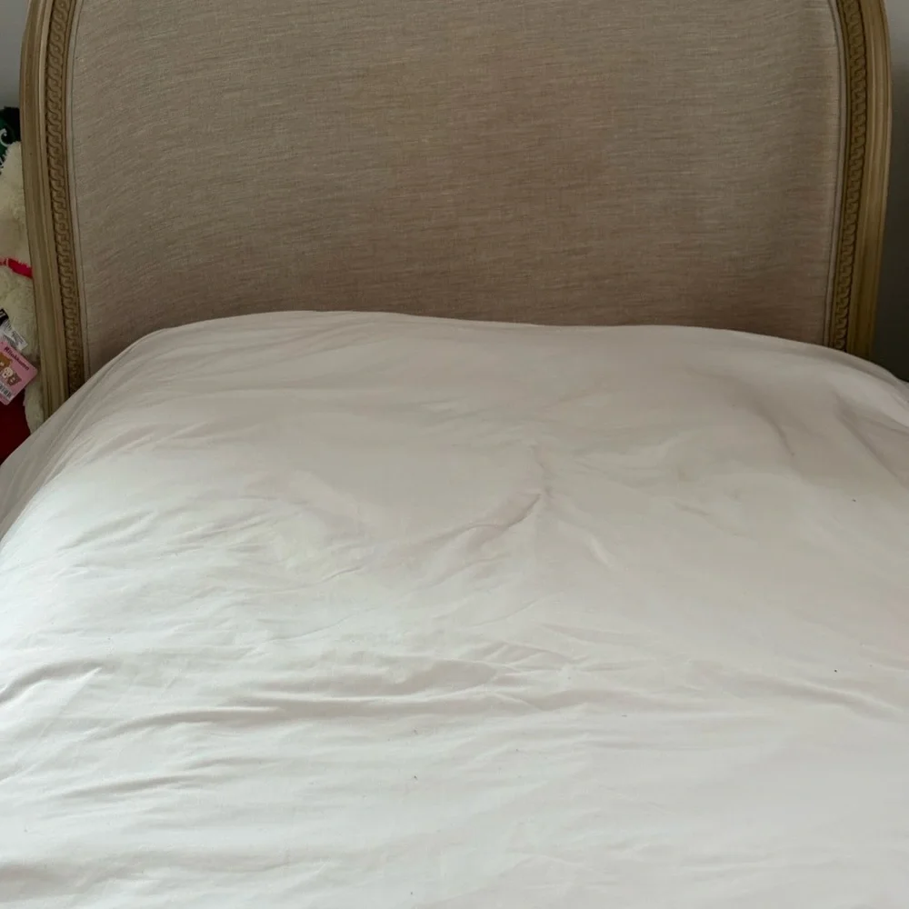 Restoration Hardware Belle Upholstered Bed in Soft Cream
